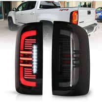 Full LED Taillights for 2015-2022 Chevy Colorado with Sequential Turn Signal Rear Tail Light Black/Smoke Lens Brake Lamps