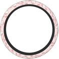 thumbnail image 2 of Pink Kitty Cat Car Accessories Cute Floral Flowers Steering Wheel Cover Women Car Steering Wheel Covers Protector Universal 15 Inch, 2 of 8