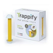 Trappify Hanging Fly Stick Traps: Indoor and Outdoor Hanging Fly Stick Trap with Hanging Hook - Fly, Gnat, Mosquito, and Flying Insect Catcher - Disposable Sticky Fly Trap for Pest Control (8)