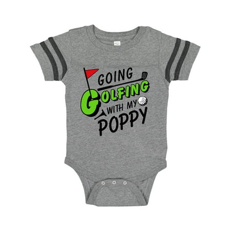 

Inktastic Going Golfing with my Poppy- kids golf Gift Baby Boy or Baby Girl Bodysuit