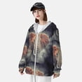thumbnail image 5 of Goofa Elephant in Smoke Printed Women's UPF 50+ Sun Protection Hoodie Jacket Lightweight Long Sleeve Sun Shirt for Women with Pocket Hiking Outdoor-, 5 of 9