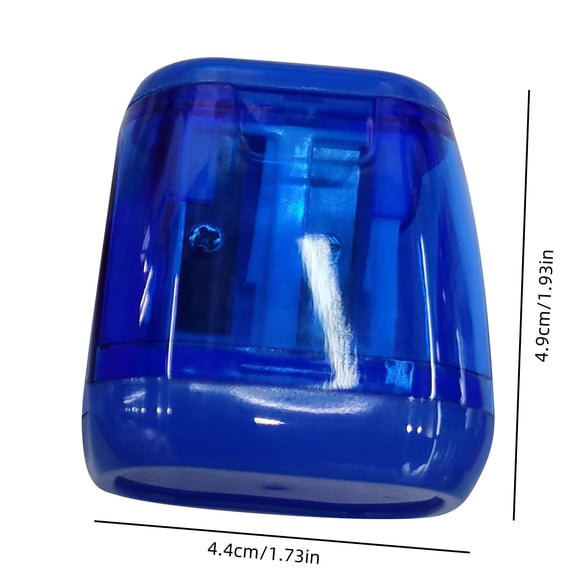 2 Pack Oval Manual Double-hole Pencil Sharpener With Dust Cover, Portable Handheld Sharpener for colored pencils & graphite pencils daily office and drawing use