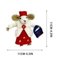 thumbnail image 2 of Harpi Graduation Decorations Class of 2024, Wool Cute Mouse Mouse Poodle Teacher Dr. Mouse Ornament Bag Pendant Clearance Under $10.00, 2 of 5