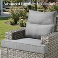 thumbnail image 6 of Ovios Patio Furniture Set 8 Pieces Patio Conversation Seating All-Weather Rattan Wicker Outdoor Sectionals with Swivel Rocking Chair for Backyard, 6 of 8