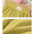thumbnail image 3 of UJNDER Girls Ice Silk Elastic High Waisted Casual Flowy Stretchy Trousers Girls Pants,Green,4-5 Years, 3 of 5