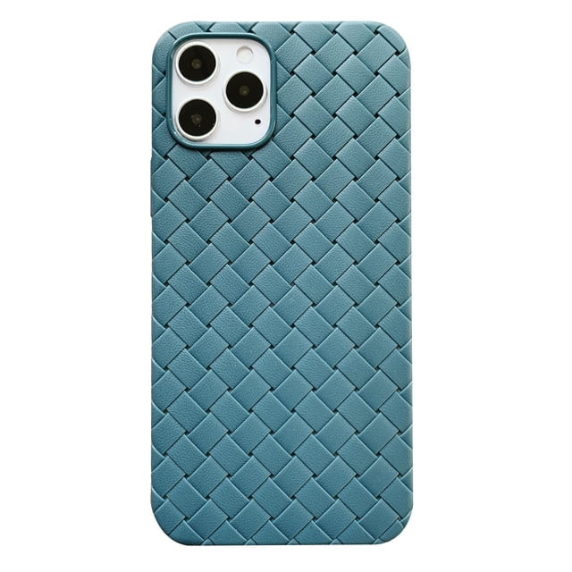 Funda de malla transpirable para iPhone 14 13 11 Pro Max 12 Mini XS 6S 7 8 Plus X XR Funda de cuero con rejilla tejida iPhone14 Funda de silicona Tan Jianjun unisex