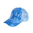 thumbnail image 2 of WTXUE Baseball Cap Trucker Hat Tie-Dye Print Ponytail Messy Buns Trucker Plain Baseball Visor Cap Unisex Hat Mesh Hat Snapback Hats Outdoor Hat Blue One Size, 2 of 3