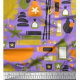 thumbnail image 1 of Soimoi Georgette Viscose Fabric Candle & Spa Bottle Women Print Sewing Fabric Yard 42 Inch Wide, 1 of 1
