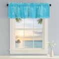 thumbnail image 2 of Window Valance for Kitchen,Bohemian Flowers Marine Life Rod Pocket Curtain Valances Short Curtains Drapes Panel,Sea Turtle on Blue Background Window Treatment Topper for Living Room Bathroom Bedroom, 2 of 9