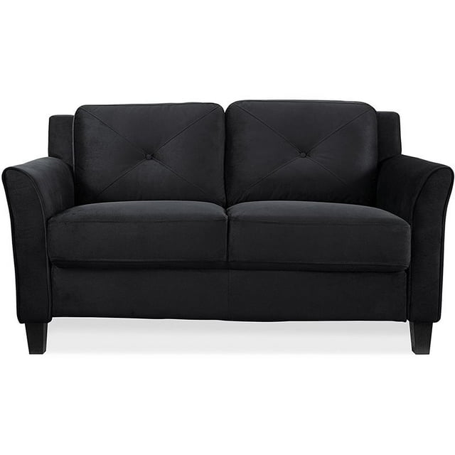 Bowery Hill Causeuse en Microfibre, Noire