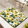 thumbnail image 3 of 2 Pack Washable Rubber Sunflower Cute Floral Dish Drying Mats for Kitchen Counter Home Large Coffee Bar Pad Accessories and Decor for Utensils Stemware (2pcs 18''x24''+19.5''x12''), 3 of 6