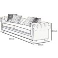 thumbnail image 2 of Button Tufted Sofa with 4 Pillows, Cream, 2 of 5
