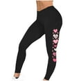 thumbnail image 4 of QATAINLAV Mother's Day Gifts Women's Valentines Day Printed Leggings High Waisted Butt Lifting Tight Pants Gym Casual Skinny Workout Yoga Pants Holiday Leggings Black L, 4 of 7