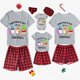 thumbnail image 3 of Pijamas familiares a juego de Navidad, conjuntos de Pijamas cortos grises, My Gnomies, en julio, 3 of 3