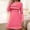 Hot Pink, variant on Sakmal Nightgowns for Women Christmas Sleepwear Purple Long Sleeve Crew Neck Comfortable Nightgowns for Women XXL