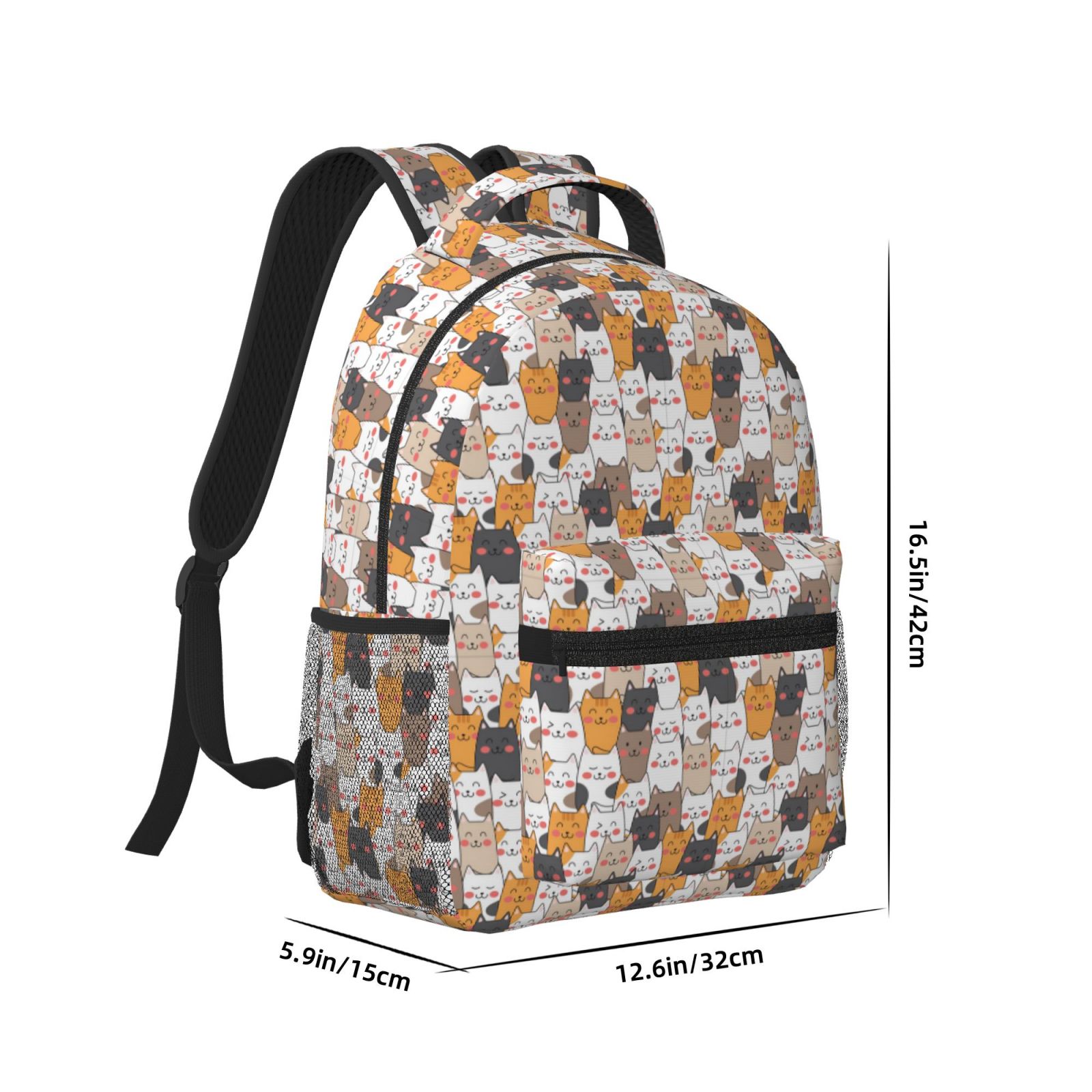 Xecao Cute Cats Travel Backpack: A spacious, stylish computer backpack ideal for men and women, perfect for college, school, or daily travels