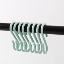 Uxcell 16 Pack S Shape Hooks Plastic Hangers Bedroom Kitchen Closet for Pots and Pans Cups Coat Hanging Light Blue