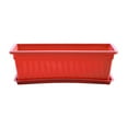 thumbnail image 2 of DOLITY Rectangular flower pot color plastic plant planter saucer Red, 2 of 7
