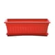 thumbnail image 2 of 2x Rectangular Maceta de Color Plástico de Plantas Rojo de Jardín, 2 of 8