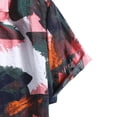 thumbnail image 6 of HAPIMO Tie Dye Leaf Graphic Print Blouse Men's Summer Beach Shirts Casual Cotton Blend Button Down Tee Clothes Short Sleeve T-Shirt for Men Lapel Collar Fashion Tops Red S, 6 of 8