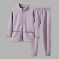 thumbnail image 2 of AINIYS Kids Fleece Set Zip-Up Jacket & Pants Outfit Warm Pocketed Children's Clothing for Loungewear & Casual Wear Purple 14 Years, 2 of 6