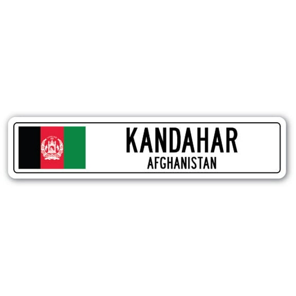 KANDAHAR AFGHANISTAN Street Sign Afghani flag city country road wall gift