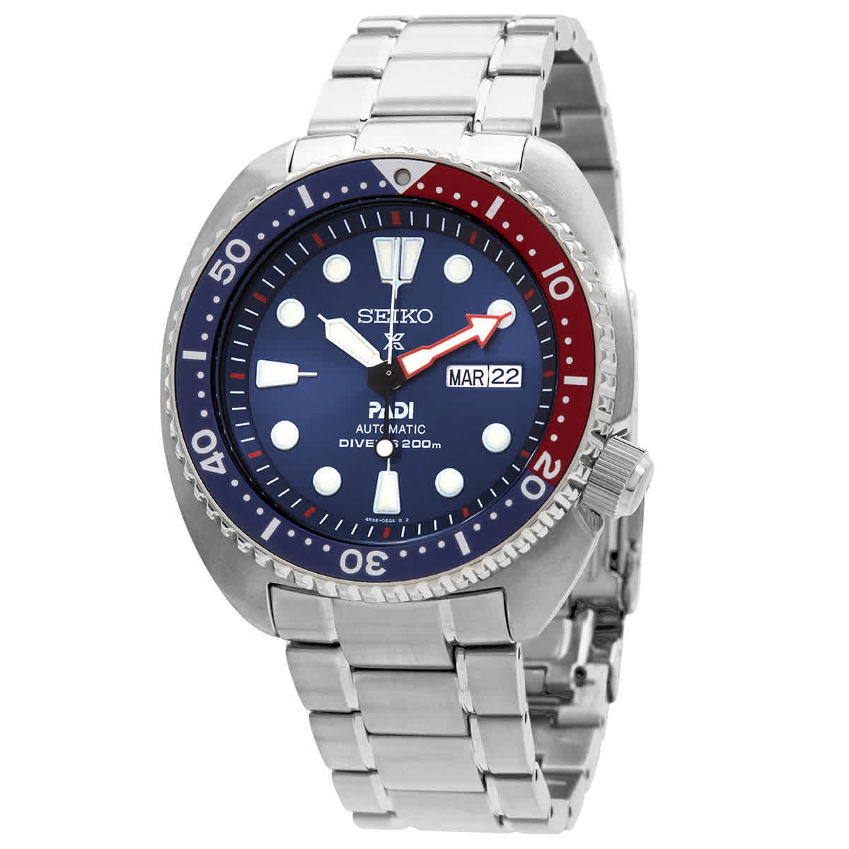 Seiko Men's PADI Prospex Diver's SRPA21 Blue Dial Stainless Steel Watch ...