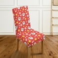 thumbnail image 2 of COEQINE Christmas Dining Chair Covers 1-Pack, Reusable Stretchable Dining Chair Slipcovers for Easy Home Decor Update, Universal Fit Polyester Spandex, Santa Claus Star Red, 2 of 7
