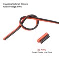 thumbnail image 3 of Uxcell 2 Conductor Parallel Silicone Wire 26AWG 26 Gauge Red Black Electrical Wire Tinned Copper Spool 10m/33ft, 3 of 6