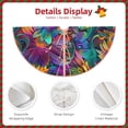 thumbnail image 3 of Daiia Psychedelic Sunflowers Drawing Merry Christmas Tree Skirt , Xmas Large Lace-up Tree Skirt, Santa Snowflakes Rustic Home Decorations New Year Party Farmhouse Decor-30", 3 of 6