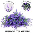 thumbnail image 3 of Sinhoon Artificial Plants Lavender, 8 Bundles Outdoor UV Resistant Greenery Fake Shrubs Simulation Plants Indoor Outside Hanging Planter Home Garden Decor (White), 3 of 6