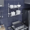 thumbnail image 4 of AmGood 16 in. x 36 in. Two-Tier Metal Wall Mount Shelf | Staunless Steel Shelving for Commercial Kitchen, Closet, Garage, Pantry, etc, 4 of 9