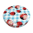 thumbnail image 1 of Disketp Flowers and Lady Bugs Funda Redonda para Taburete, Funda de Cojín para Silla de Bar Suave y Elástica-12 inch, 1 of 7
