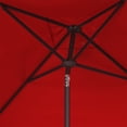 thumbnail image 3 of SAFAVIEH Milan Fringe 7.5' Market Crank Square Umbrella, Red, 3 of 6