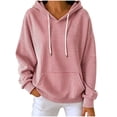 thumbnail image 2 of Neewe Womens Hoodies Casual Loose Long Sleeve Drawstring Pullover Sweatshirts Lightweight Hooded Tops with Pocket, 2 of 6