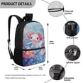 thumbnail image 3 of Jeiento Axolotl Backpacks for Boys with Lunch Box for Girls Kindergarten Elementary Kids Bookbag Large Capacity Pencil Case Set 4 Pieces School Bag with Water Bottle Holder with Strap Blue Ocean, 3 of 7