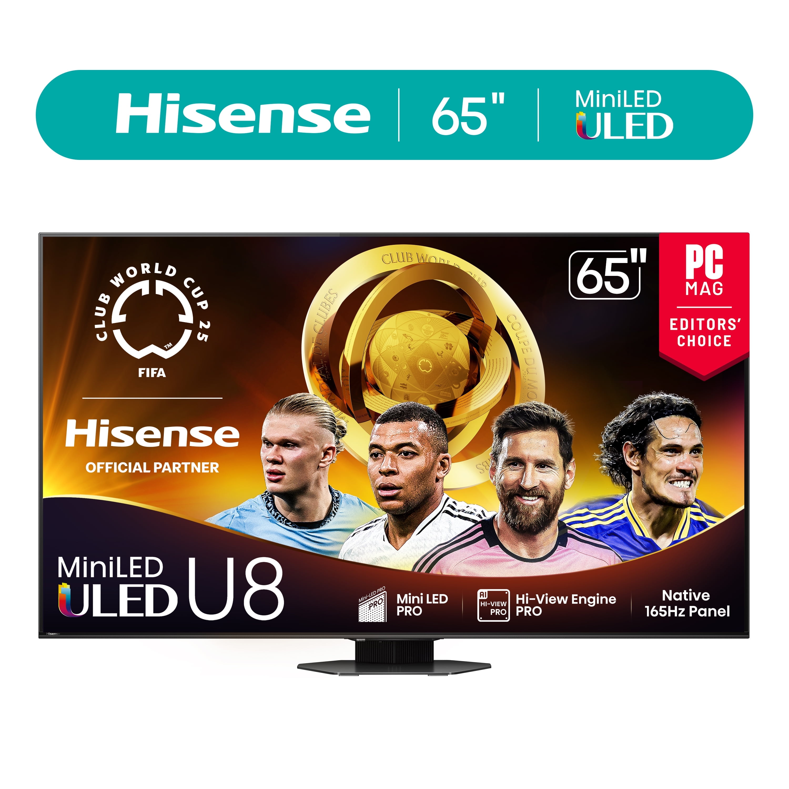 Hisense 65" Class U8 Series Mini-LED ULED 4K UHD Google Smart TV (65U8QG, 2025 Model) - QLED, Native 165Hz, Game Mode Ultra 288 VRR,Dolby Vision IQ, Dobly Atmos, Up to 5000 Nits, IMAX Enhanced