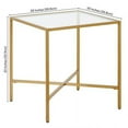 thumbnail image 5 of Evelyn&Zoe Henley 20" Wide Square Side Table with Glass Top, Brass, 5 of 8