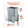 thumbnail image 3 of Kitchen Pull Out Trash Can 35 QT - Under Cabinet Waste Bin, Sliding Soft Close System & Door Kit, Recycling Bin for Sink Base, Under Counter Garbage Container, 3 of 9