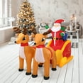 thumbnail image 3 of Costway 7.5 Ft Inflatable Santa Double Deer w/Sled Waterproof Christmas Outdoor Decoration, 3 of 9