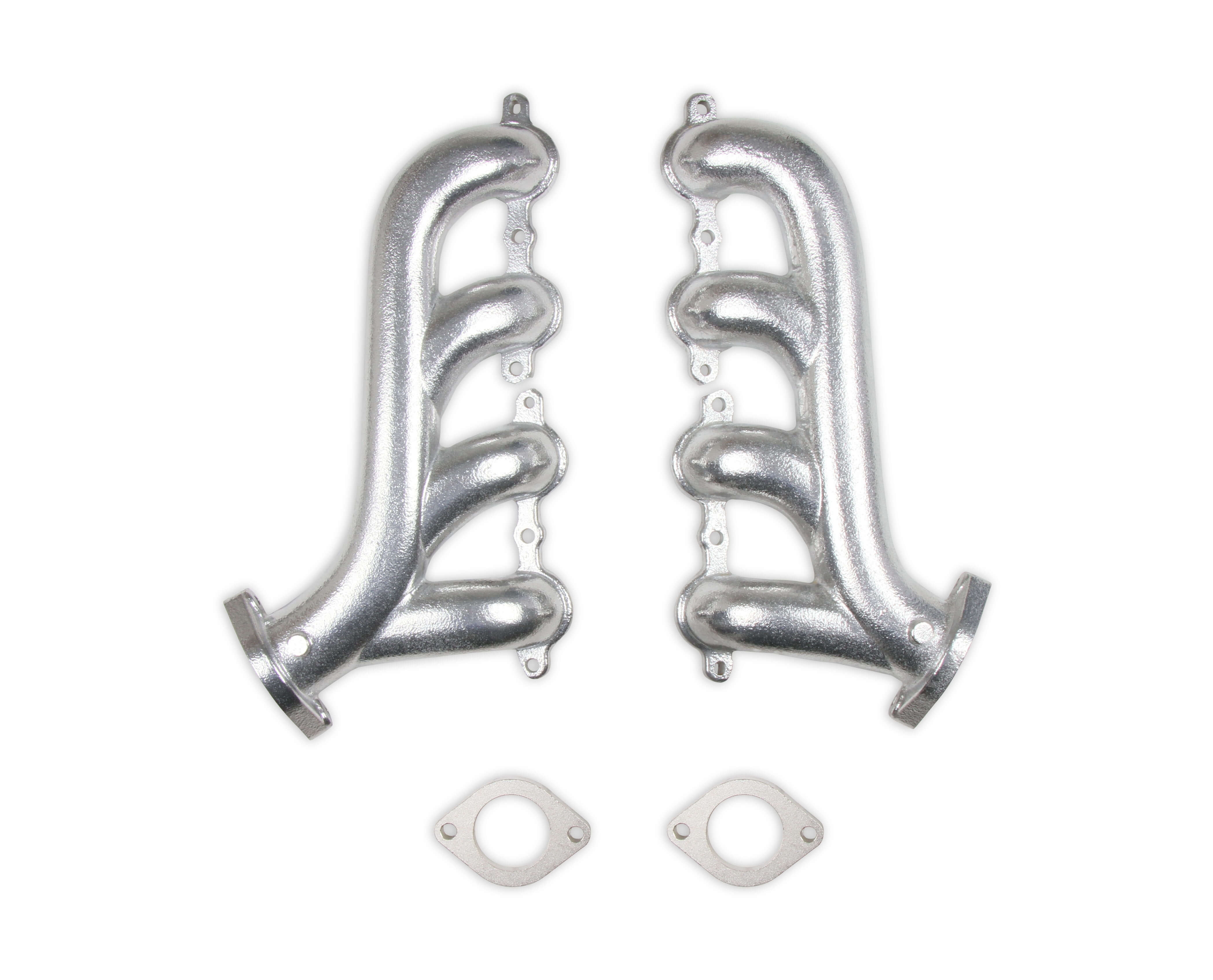 Super Shops LS CastIron Exhaust Manifolds Silver Ceramic Coated