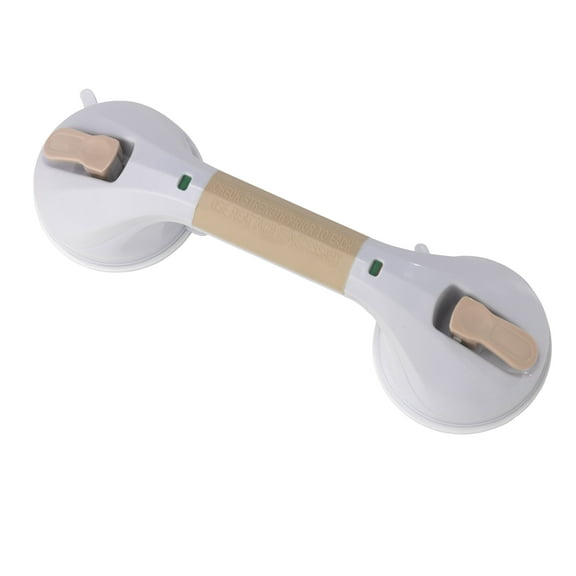 Drive Medical Suction Cup Grab Bar, 12", White and Beige