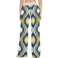 thumbnail image 4 of Women's Ethnic Boho Aztec Mandala Pajama Pants, Casual Pajama Bottoms Lounge Pants Wide Leg, 4 of 7