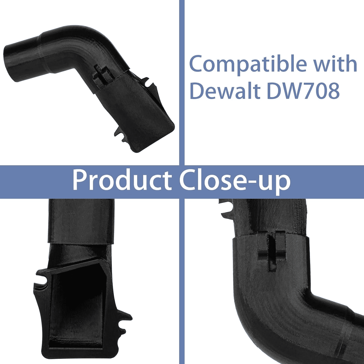 For Dewalt Dust Collector, Miter Saw Dust Collection Fitting For Dewalt DW708, Improves Dust Control with Accurate Fit, Essential Workshop Accessory for Cleaner Work Area
