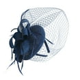 thumbnail image 4 of Bingirl Fascinator Hat Sheer Mesh Large Flower Veil for Women Retro Tea Party Pillbox Derby Kentucky Hat Fascinator Feather Headpiece Art Deco for Party Acessories, 4 of 4