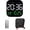 B, variant on Hangable Standalone Square Clock, Large LED Wall Clock with Remote for Home and Office