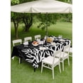 thumbnail image 5 of 60x102 Inch Outdoor Tablecloth with Umbrella Hole Zipper Rectangle Black Coral Coastal Rectangular Tablecloths Outside Waterproof Seaside Nautical Summer Ocean Sea Patio Table Cloth Cover for Picnic, 5 of 8