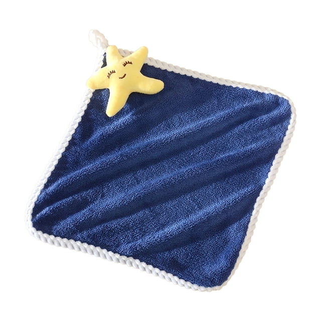 Lingettes pour les Mains Petites Lingettes pour les Mains d'Enfant pour Fête, Serviettes pour les Mains Suspendues en Fibre de Polyester Bleue 30x30 cm Absorption Rapide