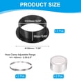 thumbnail image 2 of Uxcell 6" Duct Connector Flange, 2 Pack ABS Plastic Straight Pipe Flange with Clamp, Black, 2 of 6