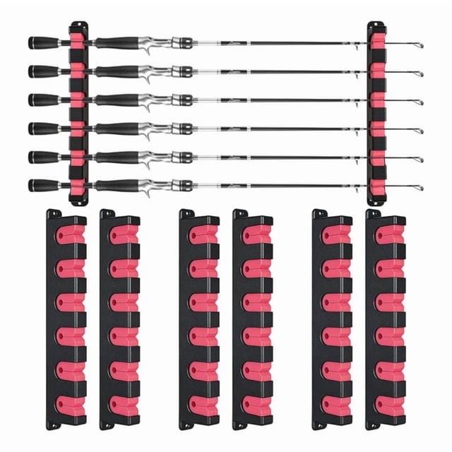 Soportes para Cañas de Pescar, Estante para Cañas de Pescar, Soportes de Pared para Cañas de Pescar, Almacenamiento Horizontal de Cañas, Accesorios para Barcos